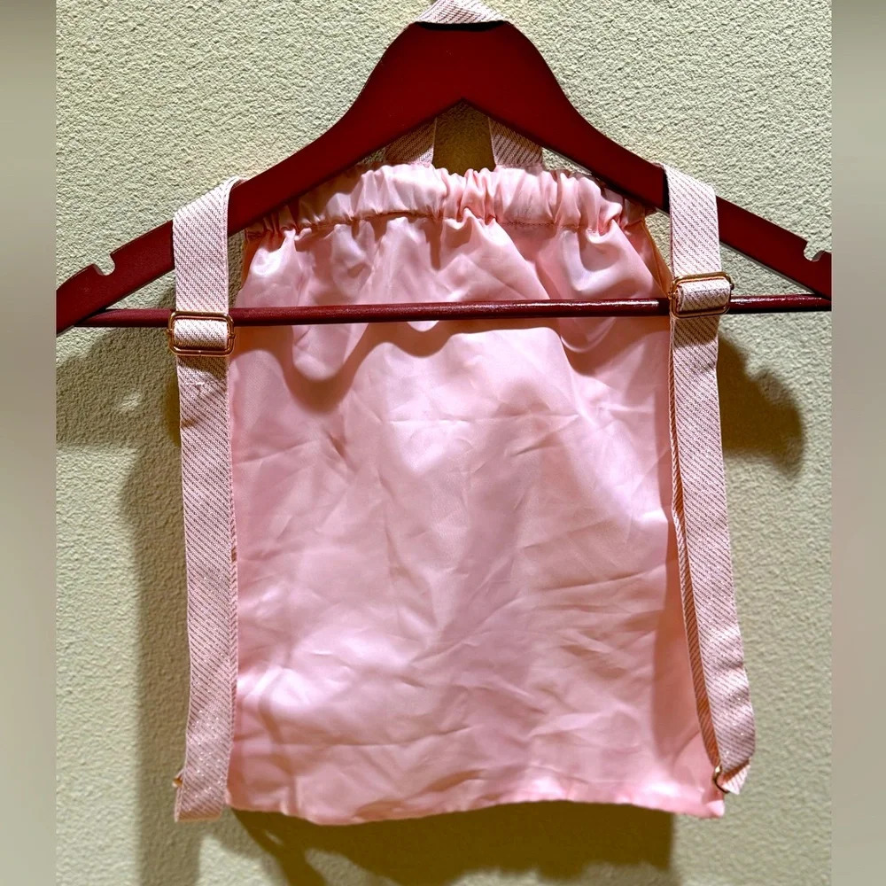 DISNEY PARKS PRINCESS BIBBIDI BOBBIDI BOUTIQUE PINK RUCKSACK BAG. EUC - Picture 6 of 6